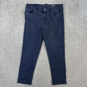 Faherty Pants Mens 36 Blue Gray Stretch Cotton Blend Slim Straight Casual